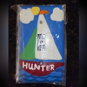 BRAND NEW! 2 Hand Painted “Hunter” Single Light Switch & Outlet Sailboat Covers